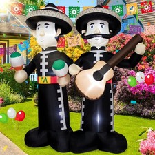 Ycolnaefllr 6FT Mariachi Inflatable, Cinco de Mayo Halloween Yard Decor