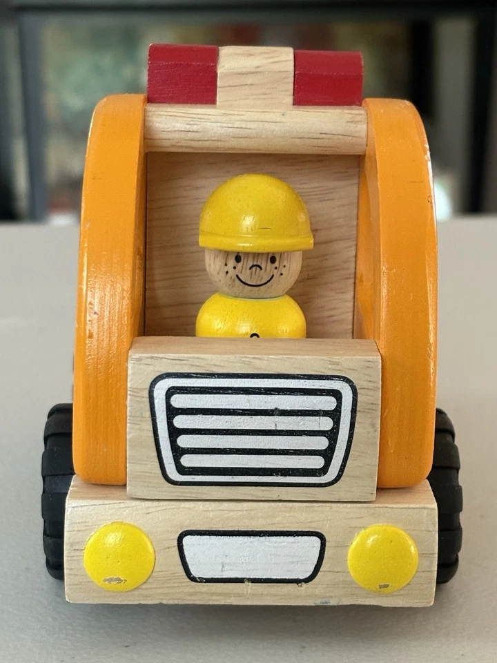 Mezclador de cemento de madera hecho en Alemania Goki 55926 Montessori construcción neumáticos de goma Foto 4 de 4