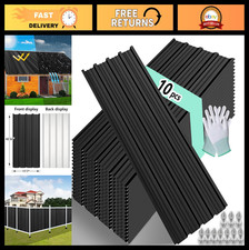 Corrugated Metal Roofing Panels - 10 Pcs Galvanized Waterproof Siding for Outdoo