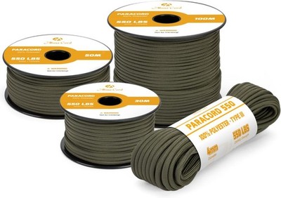 Abma Cord Paracord 4mm 15m Schnur Typ III Paracord 550 Seil 7 Kern für Outdoor, 