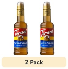 2 pack Torani Original Salted Caramel Syrup, Authentic Coffeehouse Syrup,