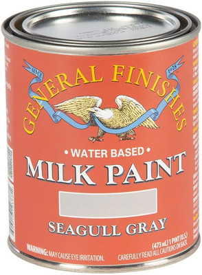 Water Based Milk Paint, 1 Pint, Seagull Gray