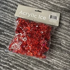 Acrylic Ice Crystals 133 Piece Red Table Scatter Vase Fillers Decor Party New