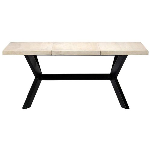 2400943 Tavolo da Pranzo 180x90x75 vente en gros cm in Legno Massello di Mango