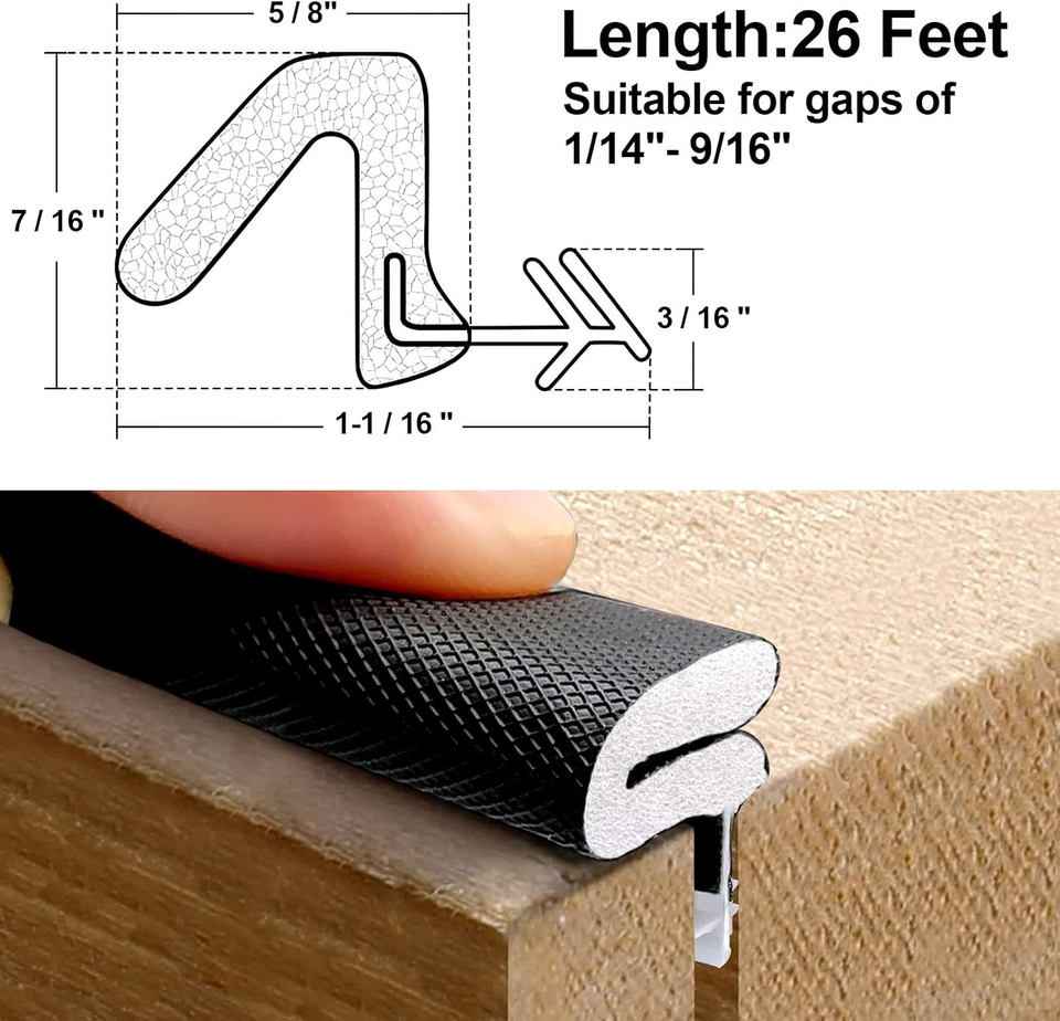 Door Weather Stripping Door Seal Strip for Door/Window"Q" Foam Kerf