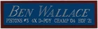 BEN WALLACE DETROIT PISTONS NAMEPLATE FOR AUTOGRAPHED SIGNED BASKETBALL JERSEY