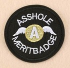 Iron On Patches Badge Embroidery- Asshole Merit Badge