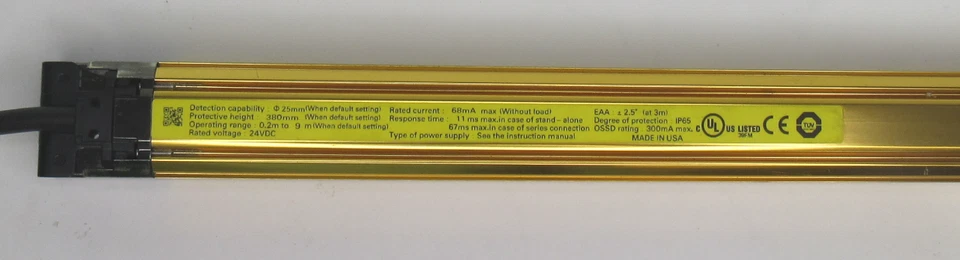 Omron F3SJ-A0380P25-D Safety Light Curtain 15" Receiver 24Vdc 380mm - Image 3 of 4