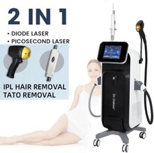 2IN1 Diode Laser Hair Removal ND Yag Laser Tattoo Removal Machine Whiening Skin