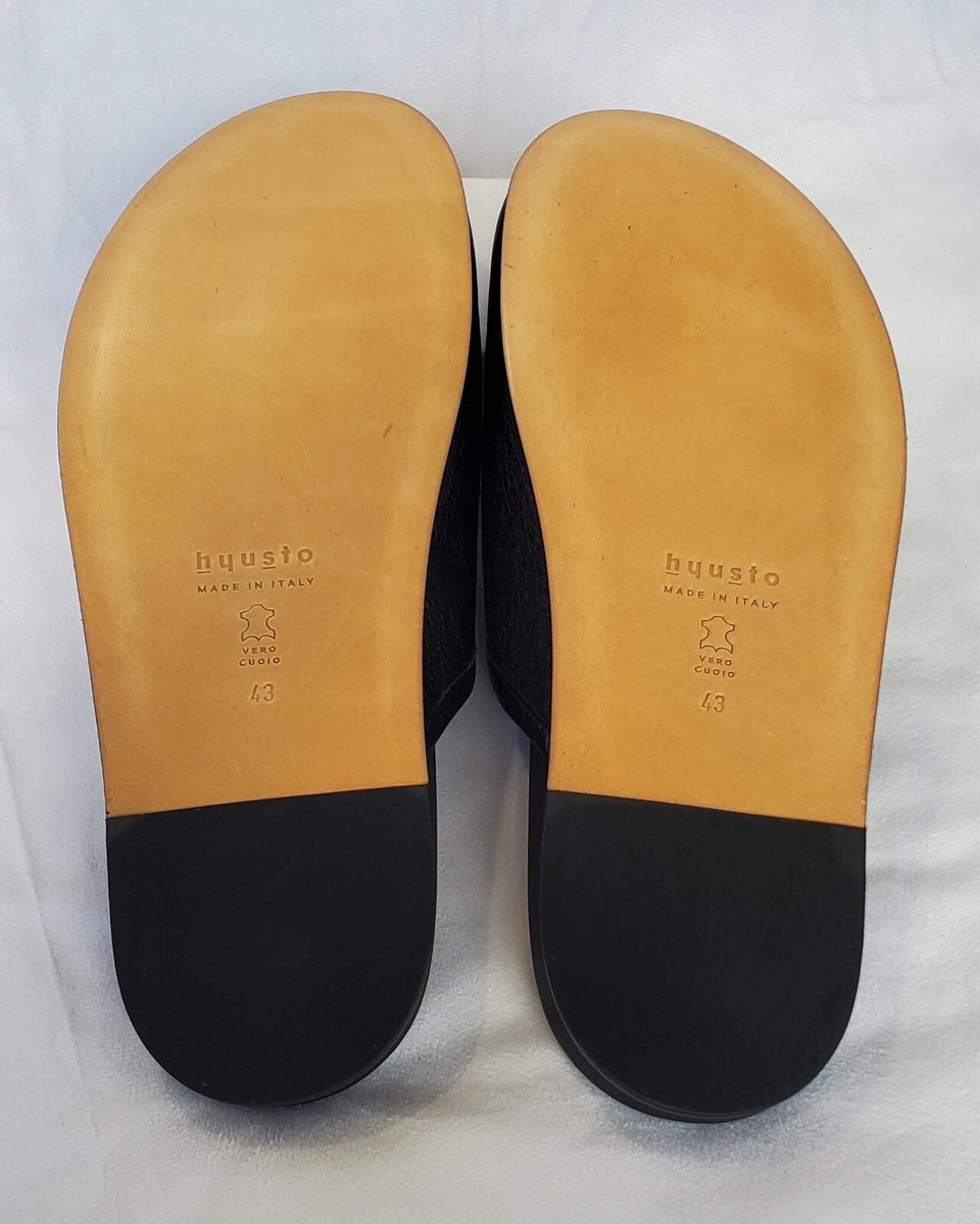 NWOB Hyusto Mules Black Soft Leather Mens US Size 10 Size 43 NWOB Hyusto Mules Black Soft Leather Mens US Size 10 Size 43