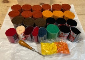 VTG Lot of Miscellaneous Latch Hook Yarn - Some New in Package:Great Fall Colors