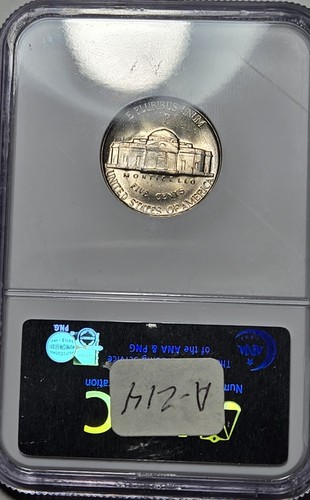 1945 P Silver Jefferson Wartime Nickel NGC MS66 High Grade # A214 Stunning Coin - Picture 2 of 4