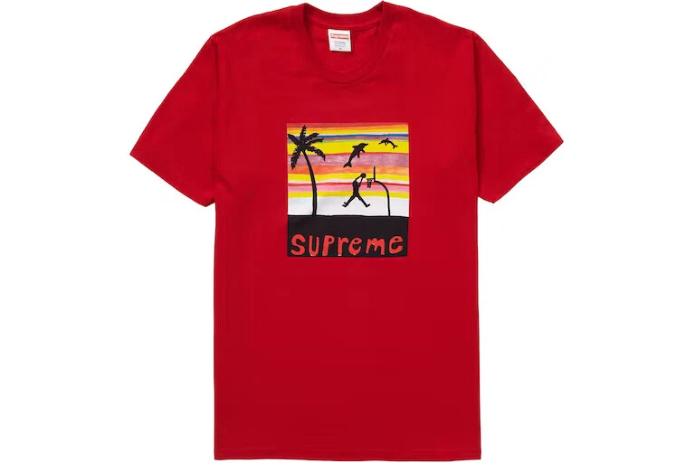 Tee shirt rouge Supreme Dunk taille L SS21 Jordan Jumpman