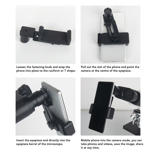 Microscope Lens Cellphone Adapter 12.5X Eyepiece Microscope Smartphone Cam Hot - Picture 5 of 16