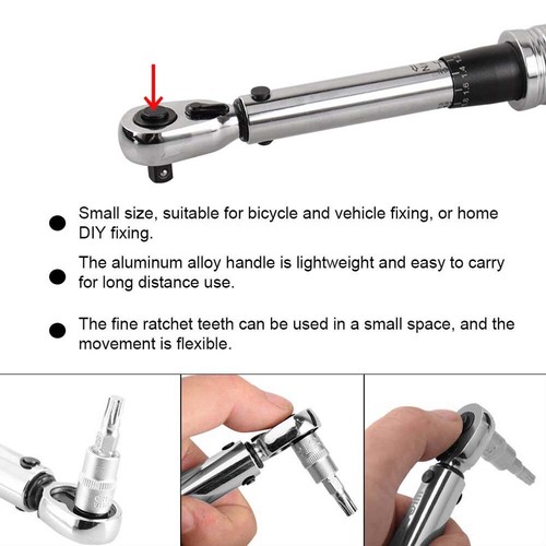 1/4" DR 1-25Nm Adjustable Bike Torque Set Fixing Tools O9L4 - Picture 4 of 12