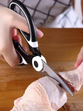 1pc Black Stainless Steel Scissor Kit - Panda Design BBQ & Kitchen Tool  - NEW