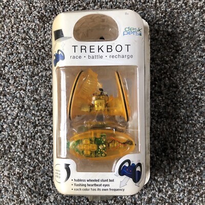 Trekbot Desk Pet Hubless Wheeled Stunt Bot - Rechargeable - Yellow - New