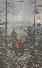 EVENING JAPAN WATERCOLOR ORSONI POSTCARD (c. 1910)