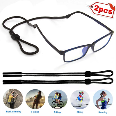 2x Glasses Strap Neck Cord Sports Eyeglasses Band Sunglasses Rope String Holde