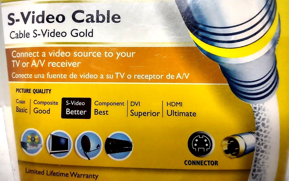 Philips 6ft S-Video Cable #M62791 Gold Plated Connectors 24k New in Package - Image 4 of 4