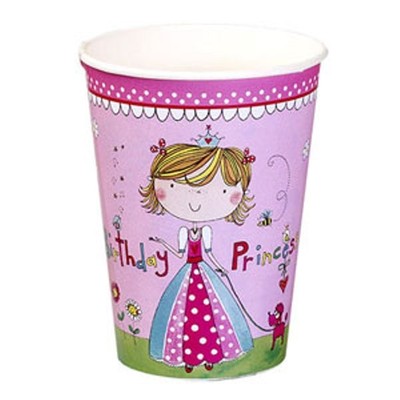 Birthday Princess Paper Cups - 8 Pack | eBay Australia