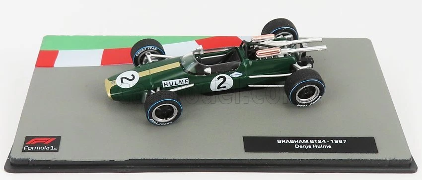MODELLINO AUTO STATICO BRABHAM F1 BT24 N.2 DENNIS HULME 1967 WORLD CHAMPION 1/43 - Immagine 3 di 3