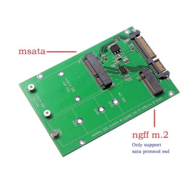 mSATA SSD to SATA M.2 B / B+M KEY NGFF & 2.5'' III Board Adapter Converter Card