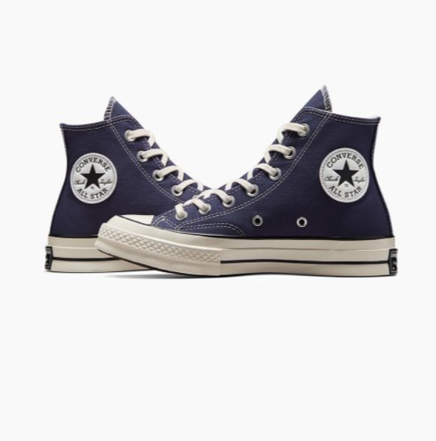 Converse Chuck 70 HI Canvas Sneakers Dark Blue A04589C | eBay