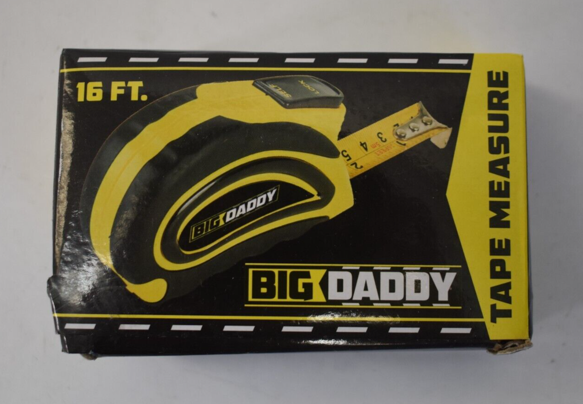 Kye Oto Big Daddy Jumbo Tape Measure 16' L Yellow/Black Tool Kye Oto Big Daddy Jumbo Tape Measure 16' L Yellow/Black Tool