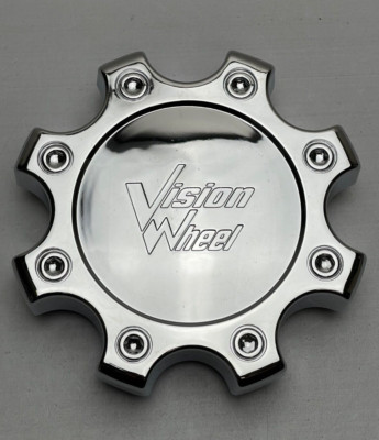 Vision Wheels Chrome Old Logo Snap In Wheel Center Cap C375C-Z
