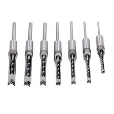 7x Square Hole Drill Bits Heat Treated Sharply Chisel Drill Bits For Woodworking