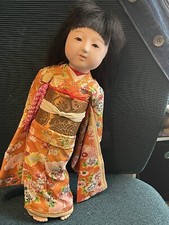 Ichimatsu Gofun Ningyo Kawaii Composition Toy Doll Vintage Designer Japan