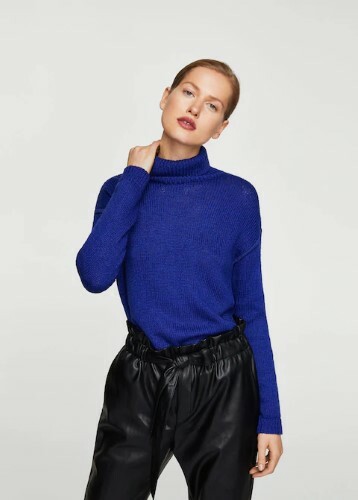 Mango Turtleneck sweater Blue Size UK M 