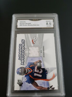 2006 SPX Brandon Marshall  Winning Materials  RC! GMA 8.5 (NM-MT+)! Sharp!