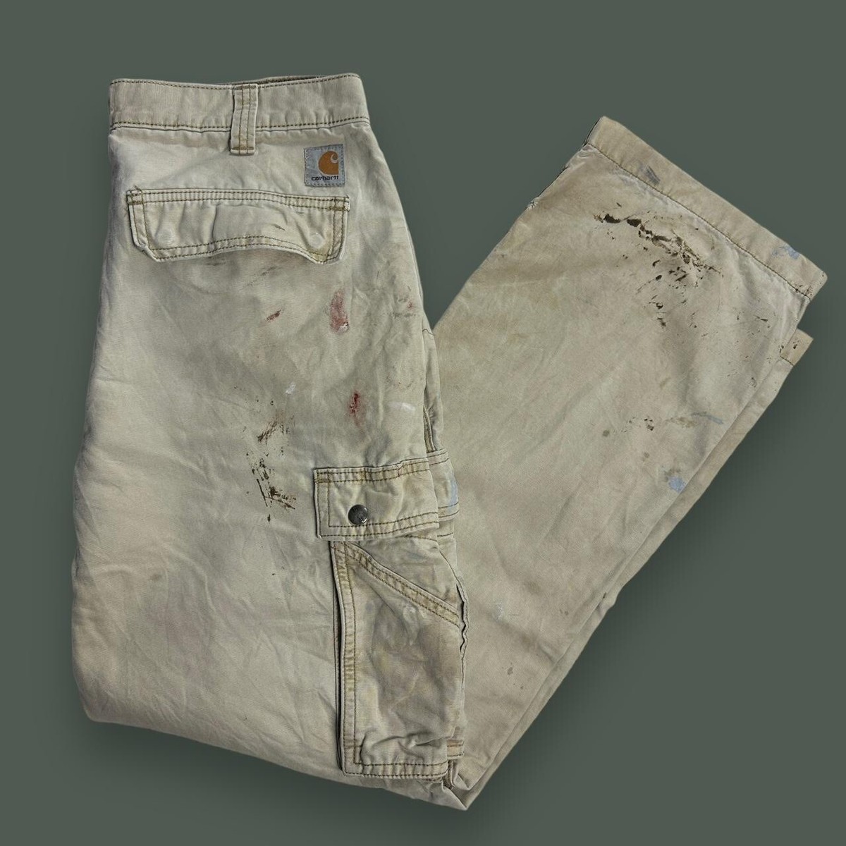 Carhartt Cargo Pants Trousers Cream Workwear W33