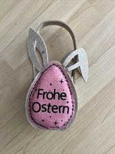 S&uuml;&szlig;e Tasche Ostern Gr 25x 12 cm Grau rosa Neu