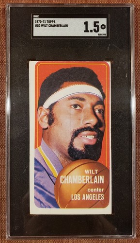 1970 Topps Tall #50 Wilt Chamberlain Los Angeles Lakers Basketball Karte SGC 1,5