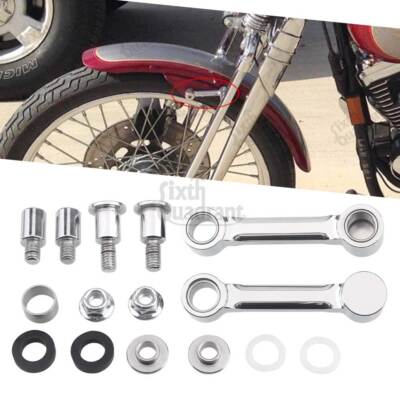 For Harley Softail Springer FXSTS 1993-06 Front Fender Mount Bracket Kits Chrome