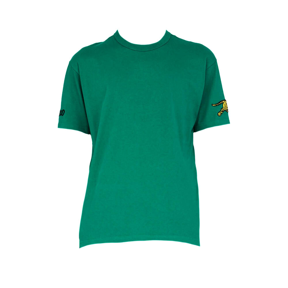 Мужская футболка с тигровой нашивкой Kenzo с коротким рукавом F955TS0304CE травянисто-зеленого цвета - ФИРМЕННАЯ НОВИНКА 21890₽