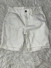Justice Girls Sz. 12 High Waist girlfriend White Jean Shorts. New W/ Tags
