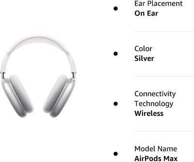 Apple AirPods Max Wireless Over-Ear Headset - Silver MGYJ3AM Apple AirPods Max Wireless Over-Ear Headset - Silver MGYJ3AM
