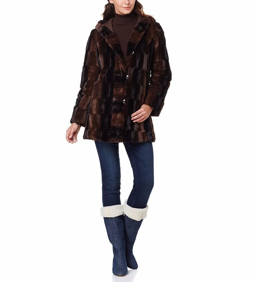 Abrigo de piel sintética reversible Hal Rubenstein The "Lorena" 373645-J Foto 3 de 4