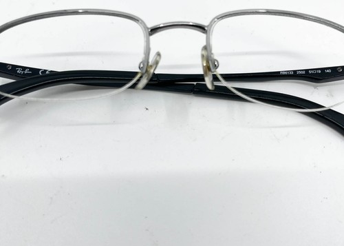 Ray-Ban Half Rim Eyeglasses Silver Frames RB 6133 2502 51-19 4166 - 第 3/9 張圖片