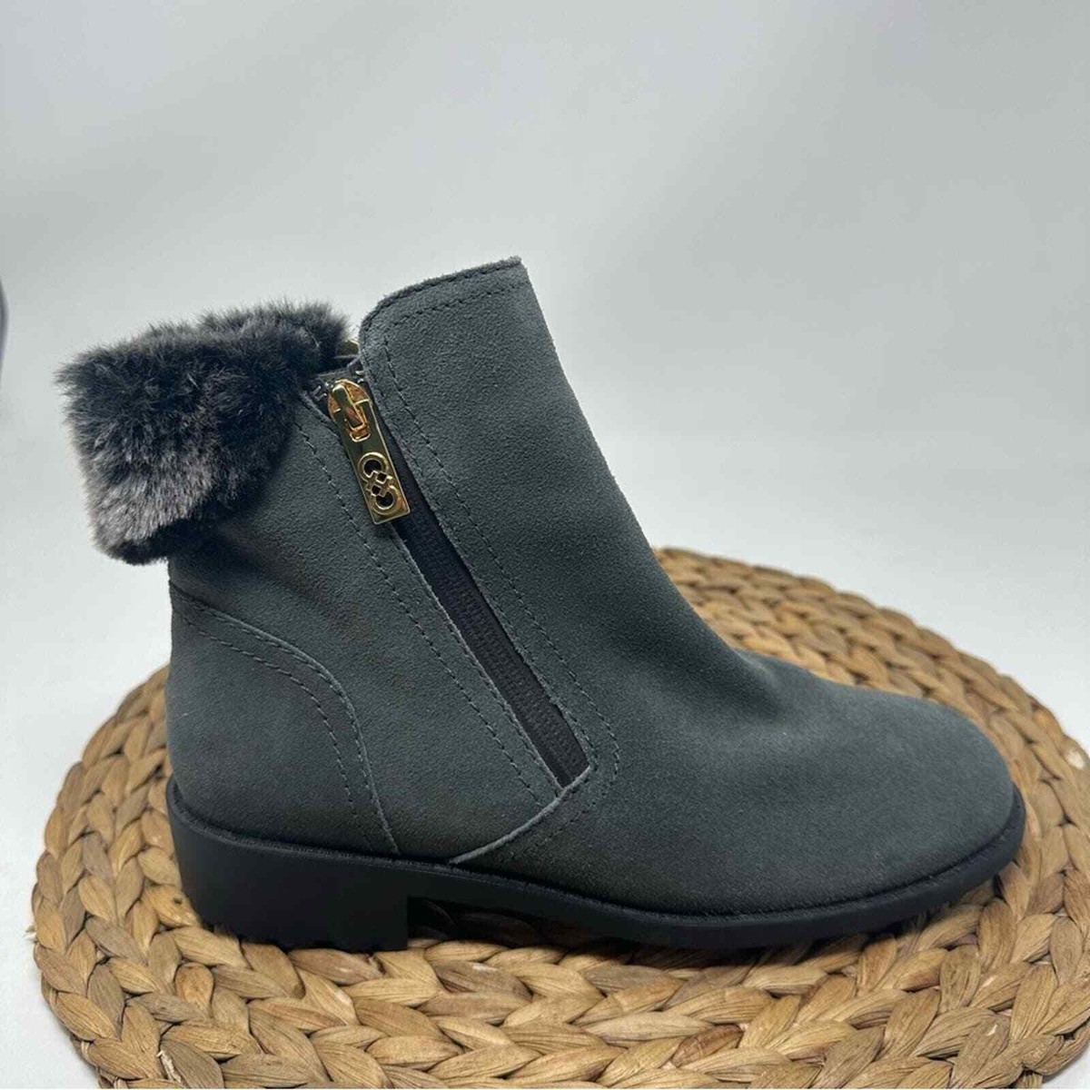 Waterproof Boots Cole Haan Quinney Faux Fur Suede Booties Cole