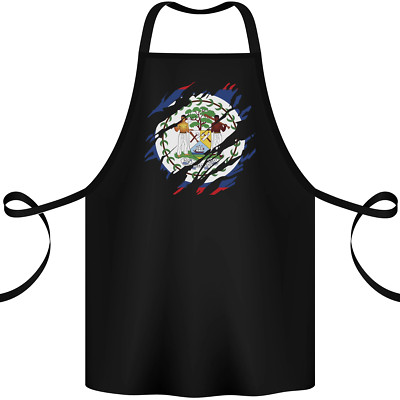 Zerrissene Belize Flagge Belizean Tag Fußball Baumwolle Schürze 100% Bio
