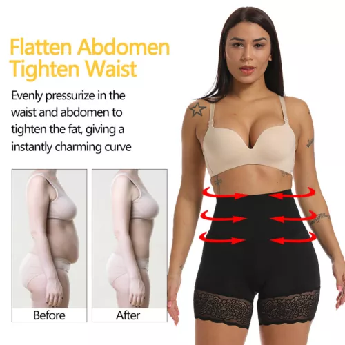 Women's High Waist Half Slip Shorts With Lace Trim Shapewear for Under Dresses - Picture 5 of 34