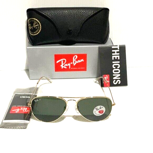 Lunettes Soleil Ray-Ban Vintage Femme Aviateur + Étui Cuir - Montres & Bijoux