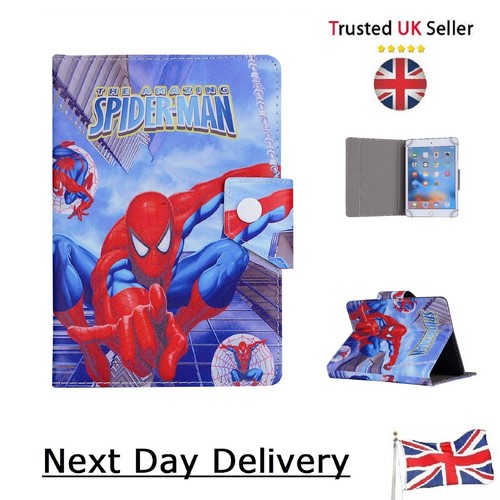 Niesamowite etui na tablet Spider man ~ Pokrowiec dla dzieci na 7 "8" 9,7 "10" cali Zakładka rozmiarów - Zdjęcie 1 z 12