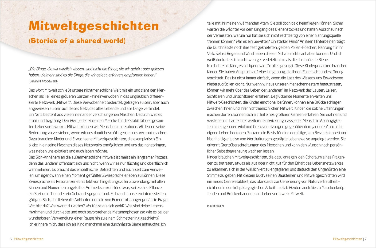 Thumbnail - Nachhaltigkeit Für Kinder Erzählen | Ingrid Miklitz | Taschenbuch | 96