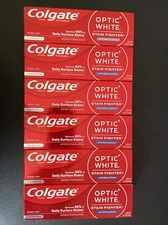 6x Colgate Optic White Stain Fighter Clean Mint / Baking Soda Toothpaste 4.2oz